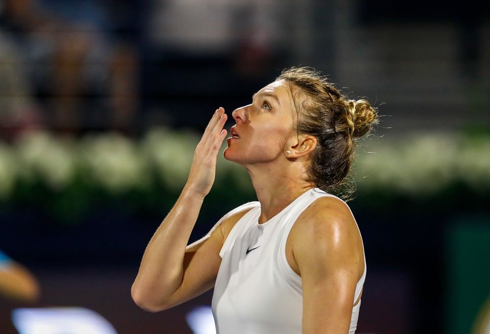 Romania's Simona Halep wins tennis tournament in Dubai for the third